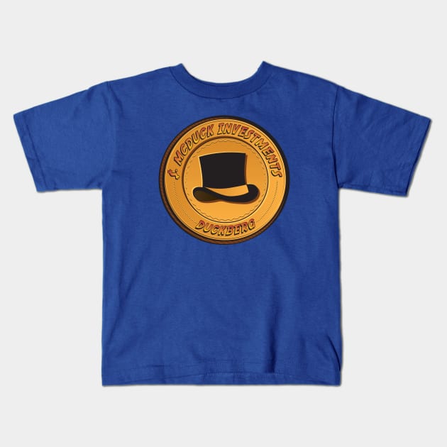 S. McDuck Investments Kids T-Shirt by DeepDiveThreads